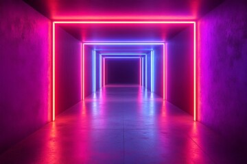 Abstract background illuminated with neon light accents, creating a vibrant and energetic atmosphere with a modern, high-tech aesthetic 