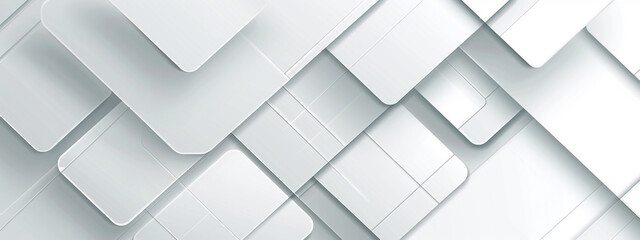 Obraz premium Close up of geometric squire modern white stairs with shadows, White concrete wall as background