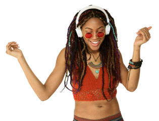 Woman dancing png sticker, transparent background