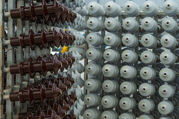 High strength electric insulator (Porcelain Insulator) Raw ceramic products without glaze at...