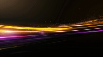 Abstract Background with Golden and Purple Light Streaks