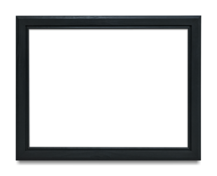 Black picture frame transparent png