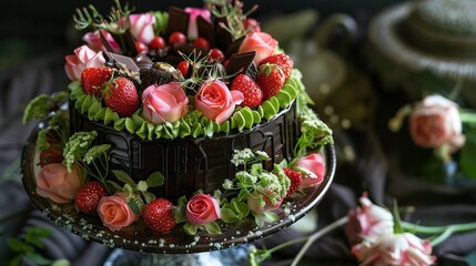 Fototapeta premium Gourmet Wife Cake Delight