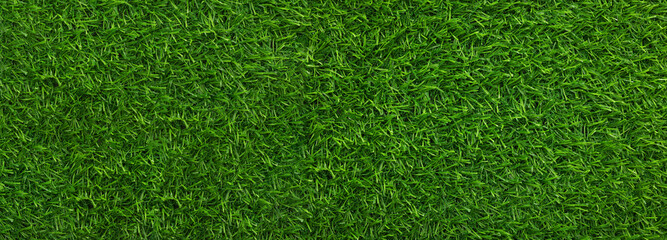 Obraz premium Green artificial grass as background, banner design
