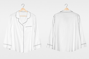 Png pajama shirt transparent mockup simple nightwear apparel