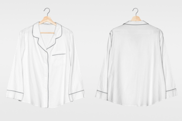 Png pajama shirt transparent mockup simple nightwear apparel