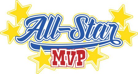Many Colors Colorful All Star MVP in SVG 