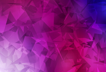 Dark Purple, Pink vector template with chaotic poly shapes.