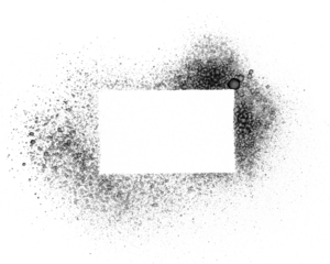 Spray paint png frame sticker, transparent background