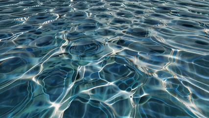 Abstract turquoise water surface ripples, clean and inviting