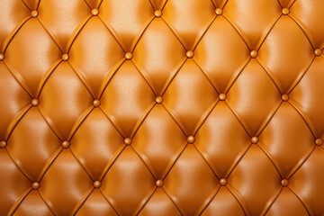 Gold leather upholstery close-up texture