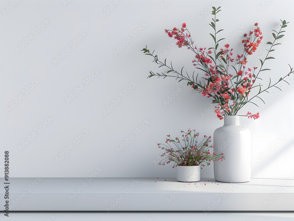 Aufkleber clean white background for presenting tech gadgets and devices with copy space