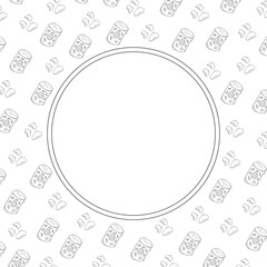 food and beverage frame in doodle style frame background