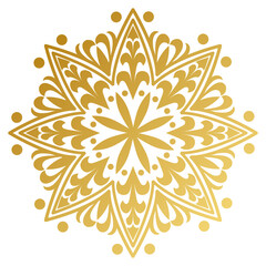 Golden arabesque patterned design element transparent png