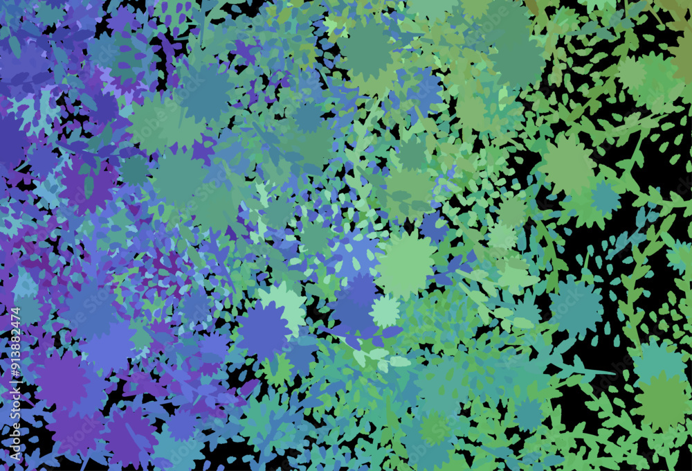 Poster light multicolor vector template with chaotic shapes.