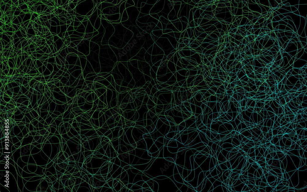 Poster dark green vector pattern with random forms.