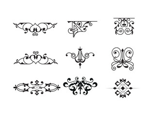 Hand drawn frames and banners. Classic calligraphy swirls, swashes, floral motifs. Good for greeting cards, wedding invitations, restaurant menu, royal certificates and graphic design.
