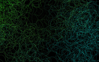Dark Green vector pattern with random forms.