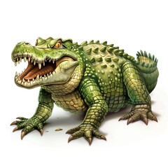 Naklejka premium Crocodile Light element fantasy cartoon isolated whitebackground 16:9
