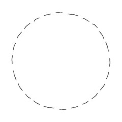 Round doodle sticker design element