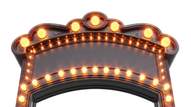 Theater sign on transparent background