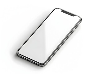 Blank Modern Smartphone with White Isolated Background for Copy Space
