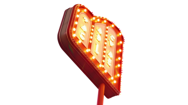 Theater sign on transparent background