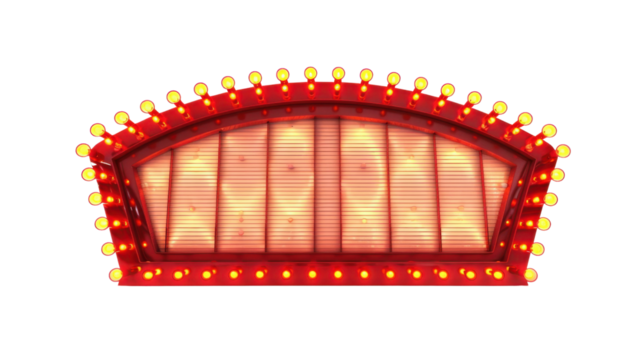 Theater sign on transparent background