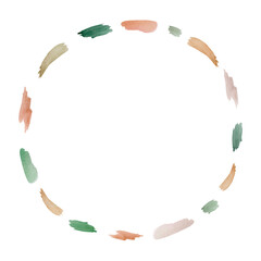 Watercolor brush strokes frame design element