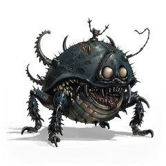 Fototapeta premium dung beetle Darkness element fantasy cartoon isolated whitebackground 16:9