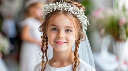 Sacred first communion  young believers embrace faith in heartwarming celebration