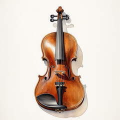 Fototapeta premium Watercolor Violin, clipart Illustration, Generative Ai