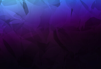 Fototapeta premium Dark Pink, Blue vector backdrop with polygonal shapes.