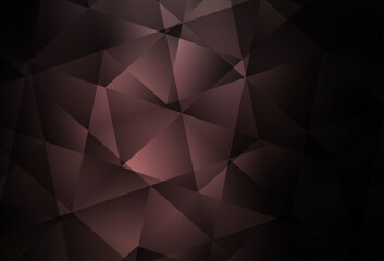 Dark Pink vector polygonal pattern.