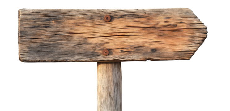 old wood guide signboard, rough weathered empty signpost text space plank cut out