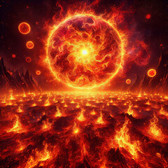 Obraz premium Captivating Inferno Spectacle - Explore the Power of the Wild Flame!