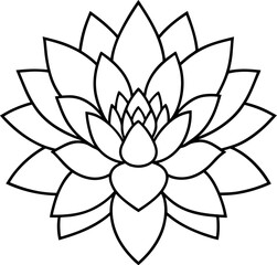 liner art mandala flower vector style