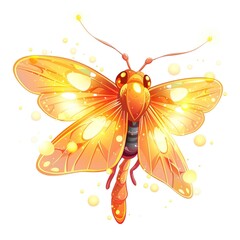 Firefly Light element fantasy cartoon isolated whitebackground 16:9