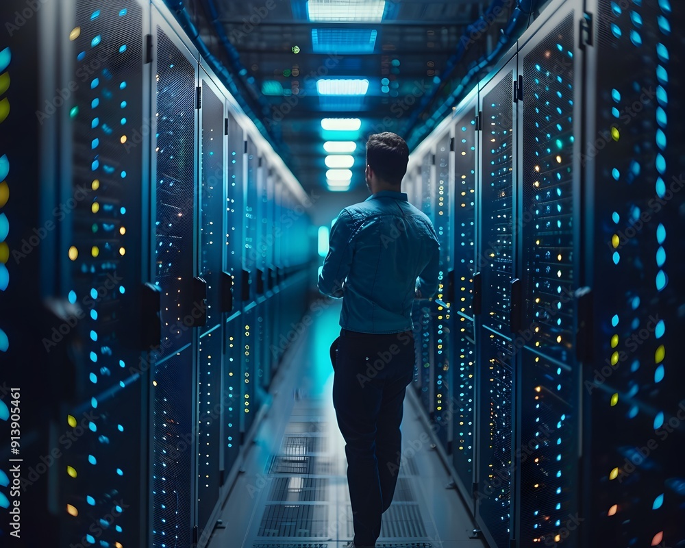 Poster it professional monitoring digital data flow and cloud computing systems