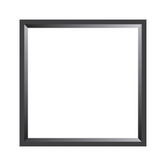 Obraz premium Black photo frame isolated on a white background vector illustration. Object with clipping path. Modern simple frame ideal for advertisement background and photography concept, vector illustration EPS