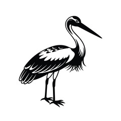 Stork Silhouette Vector
