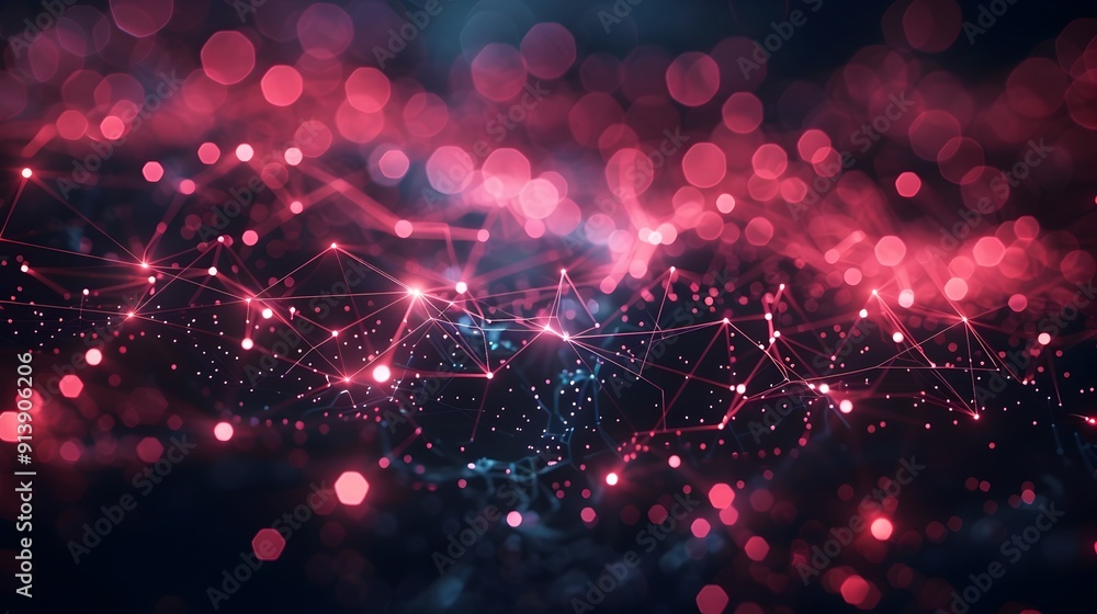 Poster captivating cloud computing network with abstract digital connectivity graphics