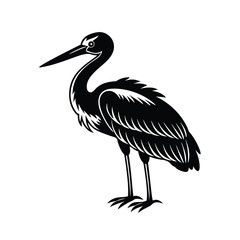 Obraz premium Stork Silhouette Vector