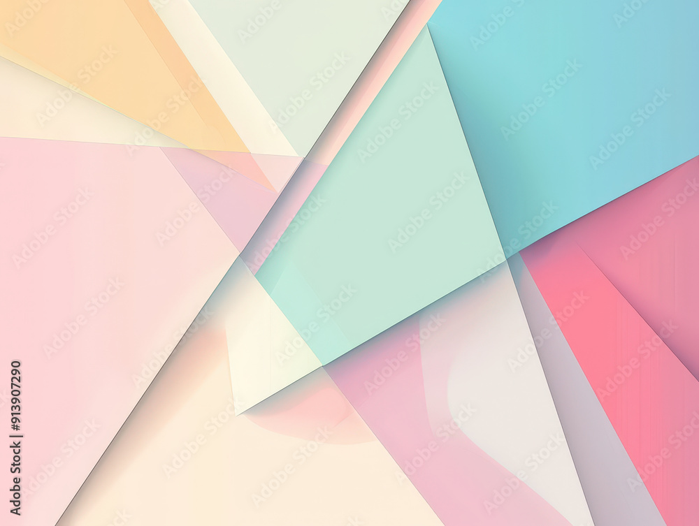Wall mural a colorful abstract background with a pink triangle in the middle