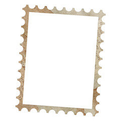 Fototapeta premium Postage stamp frame png sticker, transparent background