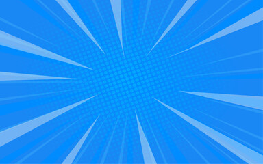 Abstract blue background with sun ray. Summer vector illustration