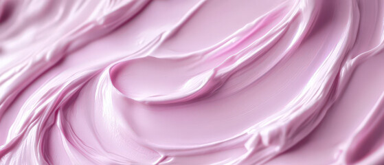 Obraz premium A close up of a pink face cream with a swirl pattern