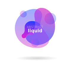 Purple bubble, Liquid banner. Fluid banner	