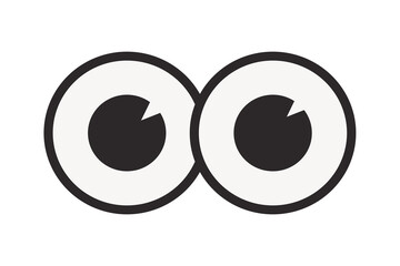 Cartoon eyes png, retro illustration, transparent background