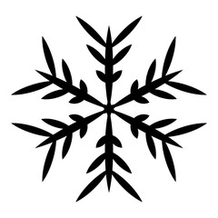Snowflake icon. Winter sign. Vector illustration isolated on white background.